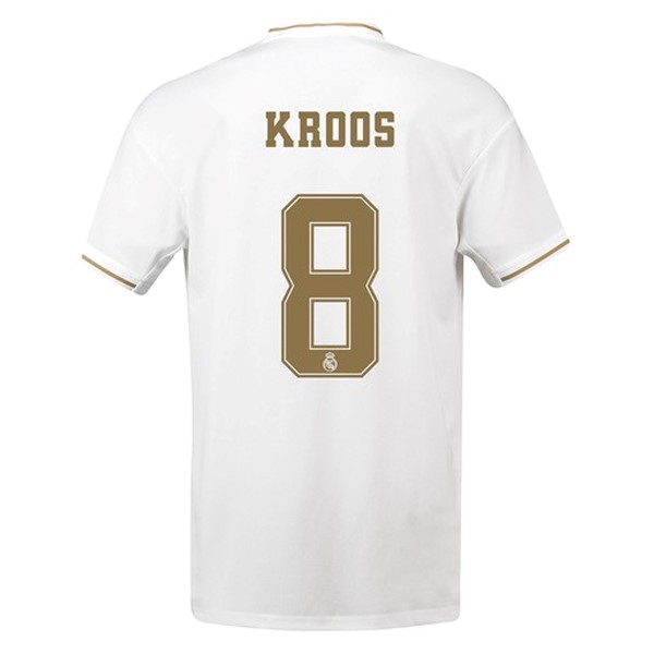 Camiseta Real Madrid NO.8 Kroos Replica Primera Ropa 2019/20 Blanco